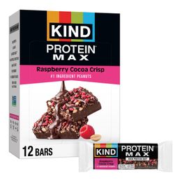 KIND Protein Max Raspberry Cocoa Crisp - 12 Count