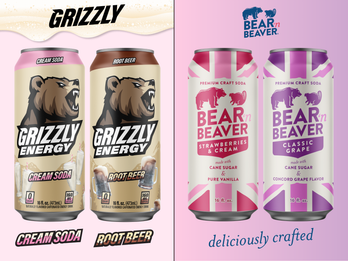 GRIZZLY Energy & Bear 'n Beaver Premium Craft Soda