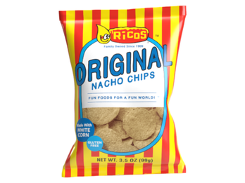 RIC 05550- 3.5oz White Corn Nacho Chips