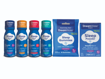 Dream Water Sleep Shots, Sleep Gummies and Sleep Powder