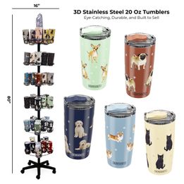 3D Stainless Steel 20 Oz Tumblers Eye-Catching Durable.