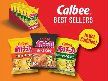 Calbee Potato Chips in 6 count caddies!