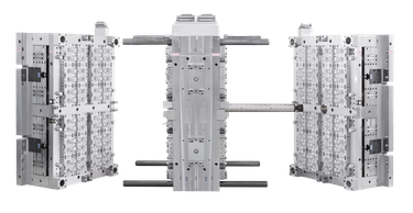 Multi-cavity mold for caps and closure, thin-wall and medical