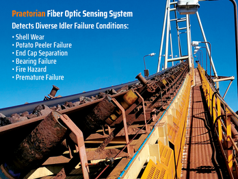 Conveyor Idler Monitoring using Praetorian Fiber Optic Sensing