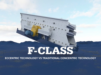 Niagara F-class eccentric driven vibrating screen