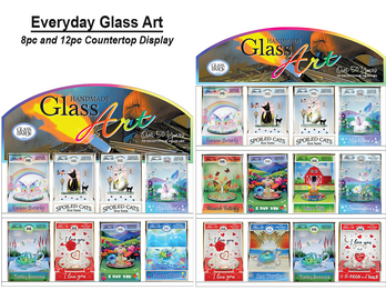 Everyday Glass Art - 8pc / 12 pc Countertop Assortment w/ Display