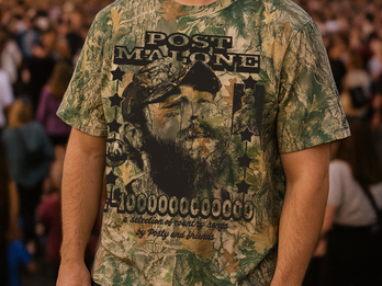 Post Malone F1 Trillion Woodland Camo T-shirt