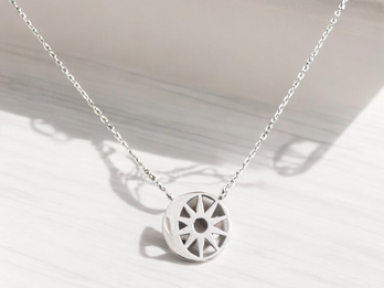 Sterling silver Sun and Moon Necklace