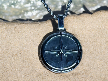 Stainless steel compass rose