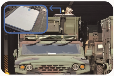 Omega2 ESA Antenna (Ka-Band) Installed on Marine Corps Vehicle