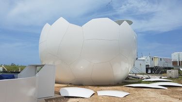 Composite radome partial assembly