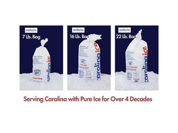 Carolina Ice Company 3 Ice Bag Sizes 7Lb, 16Lb, 22LB