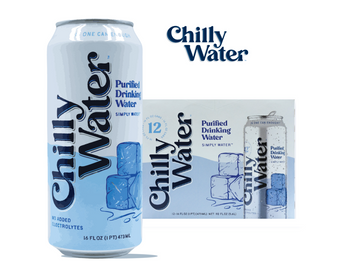 Chilly Water Purified Water 16oz Single Can with 12-Pack