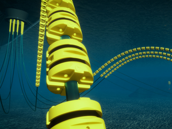 Balmoral Distributed Buoyancy Modules, with Bend Stiffeners