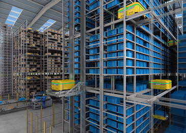 Spider (Sky-Shuttle) Case-Handling Robot
