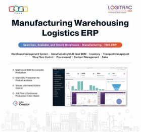Manufacturing, warehousing, and logistics ERP. End to end supply