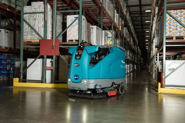 T16AMR operating autonomously in a Warehouse