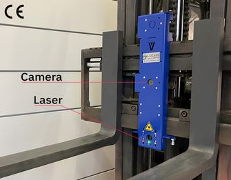 LIZZARD camera and laser aiming aid system for forklifts