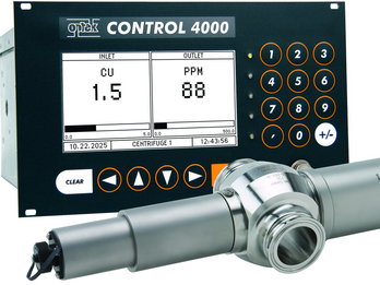 TF16 Turbidity Meter Monitors Inlets and Outlets of Centrifuges