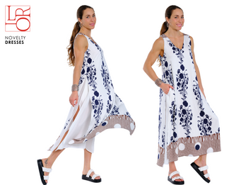Sandy dress in Moroccan border print