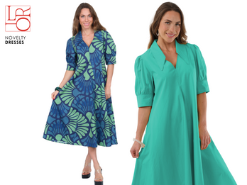 #1 Most Re-ordered style Amber in Print #3 floral and Solid Jade