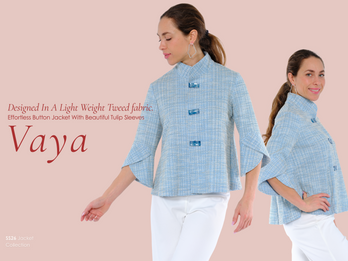 Vaya Jacket in Spring Blue Tweed