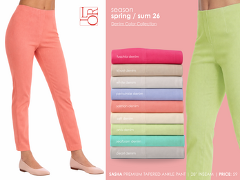 Sasha Pants Spring Denim Colors