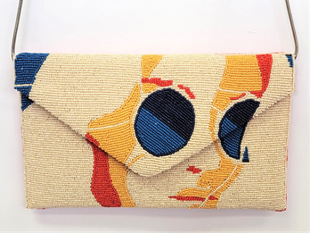 sun shade beaded clutch