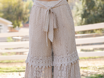 DESERT DREAM CLOUD PANT TIERED LACE & NET TRIMS
