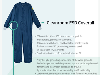 Cleanroom ESD Coverall