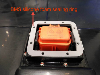 Silicone sealing ring for the upper and lower covers of the power