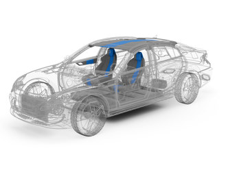 Automotive rolls for vehicle interiors