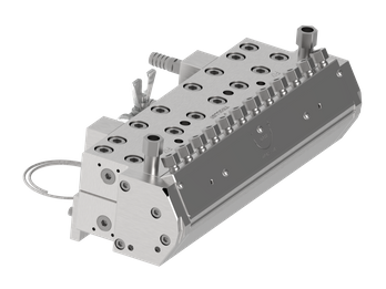 Slot die with flexible lip