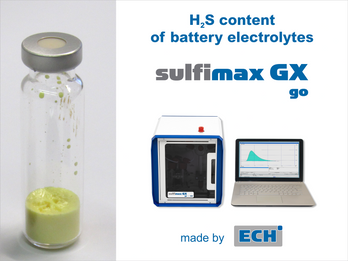 H2S content of battery electrolytes - Sulfimax GX Go