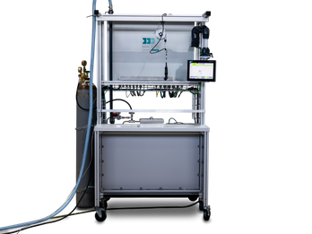 Helium leak test for battery cell components