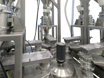 Continuously feeding and dosing 5 ingredients into a mixer
