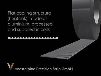Flat cooling structure (heatsink) in coils