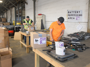 Safely recycle batteries
