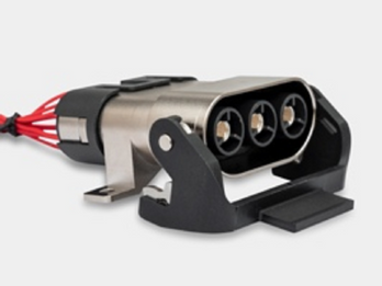 High voltage inline connector