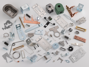 Various manufactured electronic components
