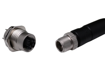 M12 X code connector for CAT6 and CAT 7