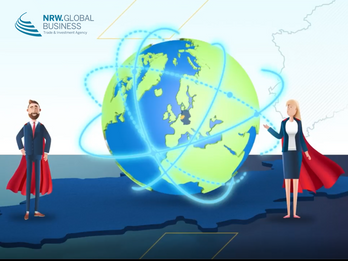 How does NRW.Global Business support international companies?