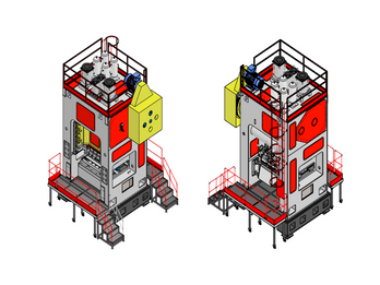 Double-Action Cupping Press with 4-Cavity Die Set