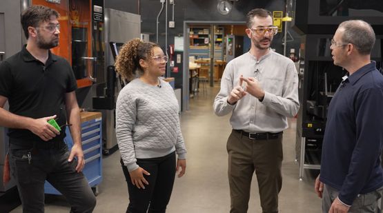 Image: Smart(er) Shop" co-host Ryan Kelly (second from right) lists four benefits of a connected shop: It is more secure, less risky, more efficient, and allows you to take advantage of data in new ways.